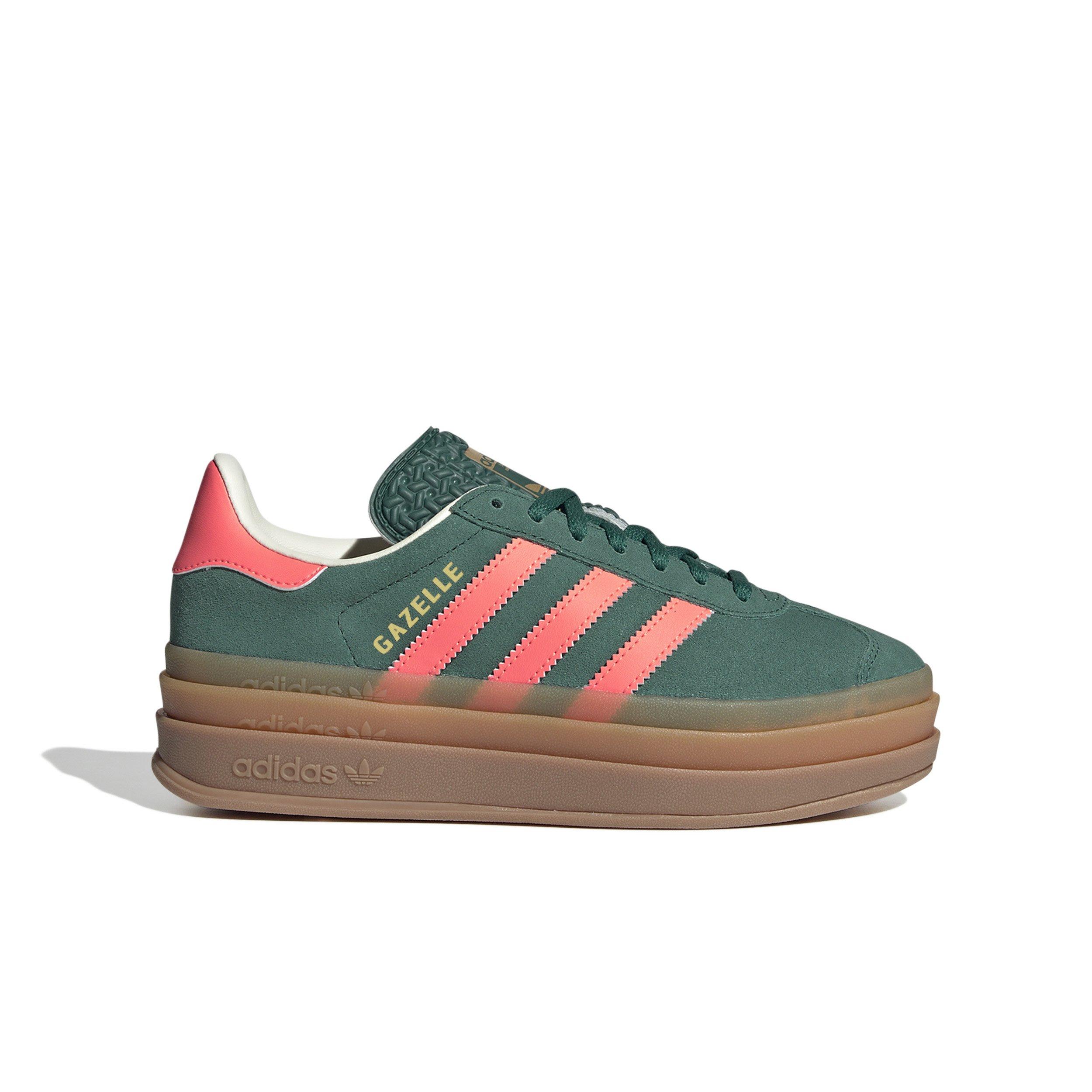 adidas Originals Gazelle Bold "Collegiate Green/Signal Coral/Cream White" Grade School Girls' Shoe